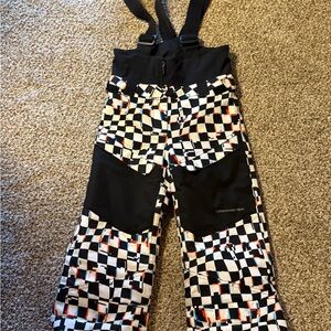 Obermeyer Checkered Snow Pants with Suspenders